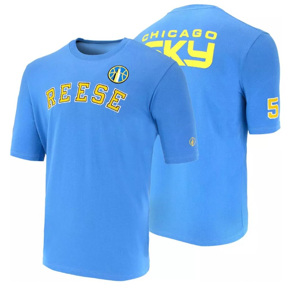 FISLL Adult Chicago Sky Angel Reese #5 Blue T-Shirt